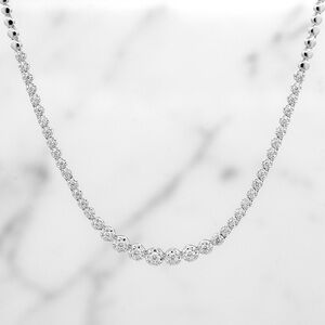 Elegant Diamond Tennis Necklace